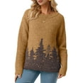 thumbnail image 1 of Cueply Sweaters for Women Long Sleeve Chunky Fuzzy Knit Pullover Sweater Tops Trendy Patterns, 1 of 9
