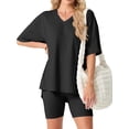 thumbnail image 1 of Cueply 2 Piece Sets for Women Summer Outfits Lounge Set Casual Matching Clothing Oversized T-Shirt Biker Shorts, 1 of 7