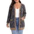 thumbnail image 1 of Cueply Women Plus Size Cardigan Open Front Button Down Sweater Lightweight Knit Jacket with Pockets Fall Winter Outerwear, 1 of 6