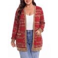thumbnail image 1 of Cueply Women Plus Size Cardigan Open Front Button Down Sweater Lightweight Knit Jacket with Pockets Fall Winter Outerwear, 1 of 6