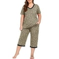 thumbnail image 1 of Cueply Women Plus Size Pajamas Set Short Sleeve Pjs Sleepwear Loungewear Nightwear with Pockets, 1 of 7