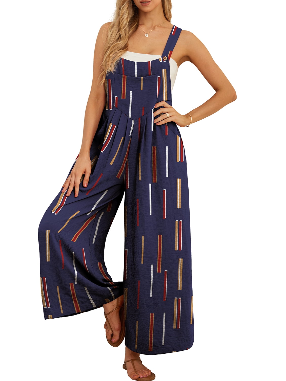 Cueply Women's Overalls Jumpsuits, Casual Loose Fit, Wide Leg Long ...
