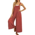 thumbnail image 1 of Cueply Women's Overalls Jumpsuits Casual Loose Adjustable Straps Wide Leg Long Pant with Pockets, 1 of 8