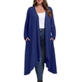 thumbnail image 1 of Cueply Women's Plus Size Cardigan Lightweight Long Sleeve Maxi Long Knitted Tops Open Front Sweater, 1 of 6