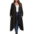 thumbnail image 1 of Cueply Women's Plus Size Cardigan Lightweight Long Sleeve Maxi Long Knitted Tops Open Front Sweater, 1 of 8