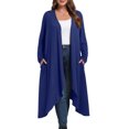 thumbnail image 1 of Cueply Women's Plus Size Cardigan Lightweight Long Sleeve Maxi Long Knitted Tops Open Front Sweater, 1 of 6