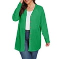 thumbnail image 1 of Cueply Women's Plus Size Cardigan Long Sleeve Lightweight Sheer Open Front Knited Cardigan 1X-4X, 1 of 6