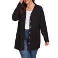 thumbnail image 1 of Cueply Women's Plus Size Cardigan Long Sleeve Lightweight Sheer Open Front Knited Cardigan 1X-4X, 1 of 6