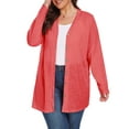 thumbnail image 1 of Cueply Women's Plus Size Cardigan Long Sleeve Lightweight Sheer Open Front Knited Cardigan 1X-4X, 1 of 6
