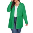 thumbnail image 1 of Cueply Women's Plus Size Cardigan Long Sleeve Lightweight Sheer Open Front Knited Cardigan 1X-4X, 1 of 6
