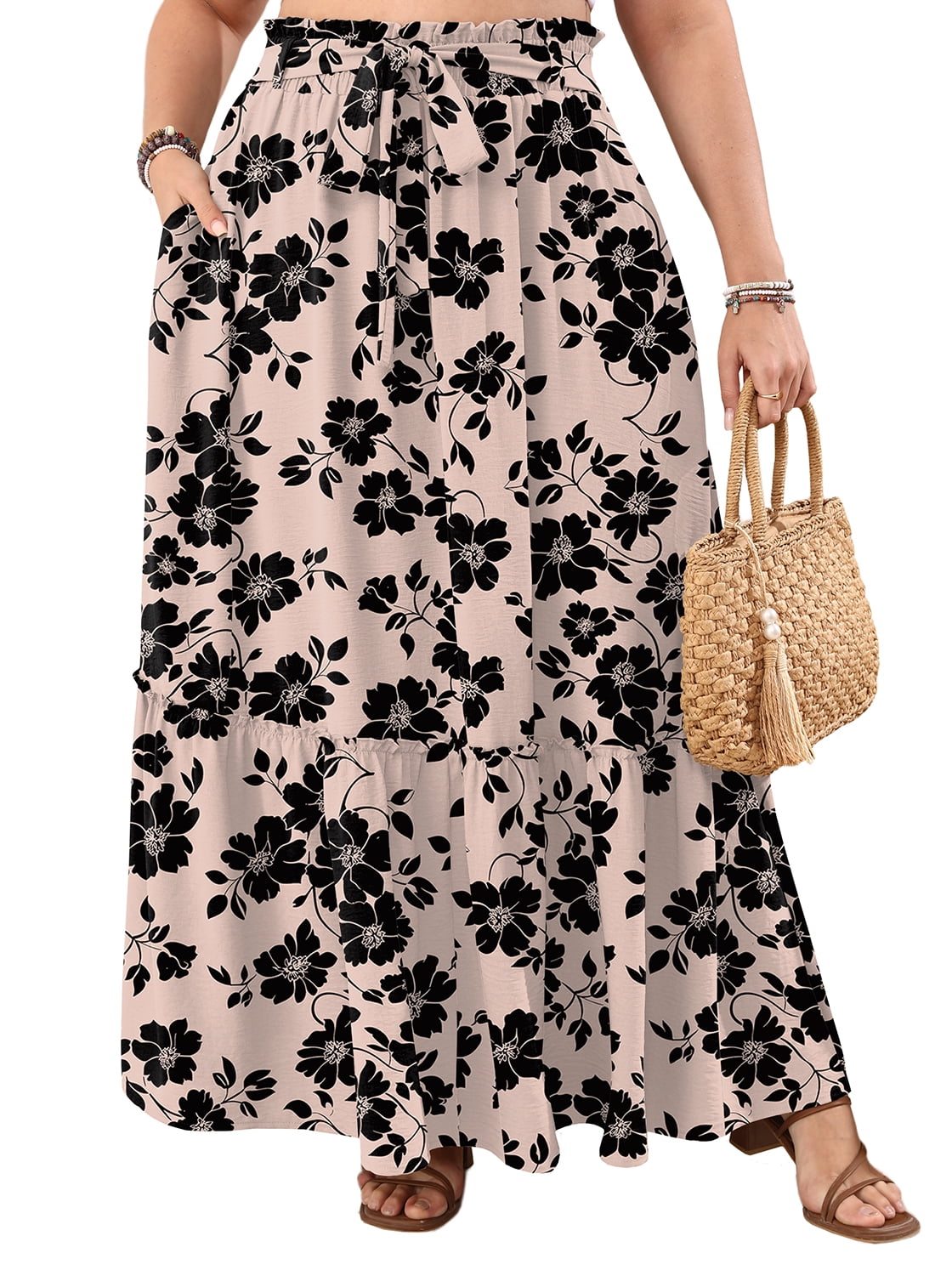 Maison Jules Women's Tweed Mini Skirt - Classic Pattern, Zip-Back, Medium Weight Casual Skirt