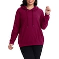 thumbnail image 1 of Cueply Women's Plus Size Hoodie Pullover Sweatshirt Long Sleeve Casual Hooded Sweatshirt with Kangaroo Pocket Fall Winter Tops, 1 of 8