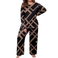 thumbnail image 1 of Cueply Women's Plus Size Pajama Set Long Sleeve Pjs Long Pants Sleepwear Two Piece Loungewear with Pockets, 1 of 7