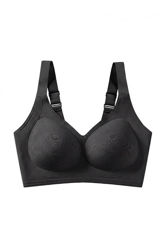 Women’s Plus Size Wireless Bra Seamless V-Neck Soft Support Everyday Comfort Bra