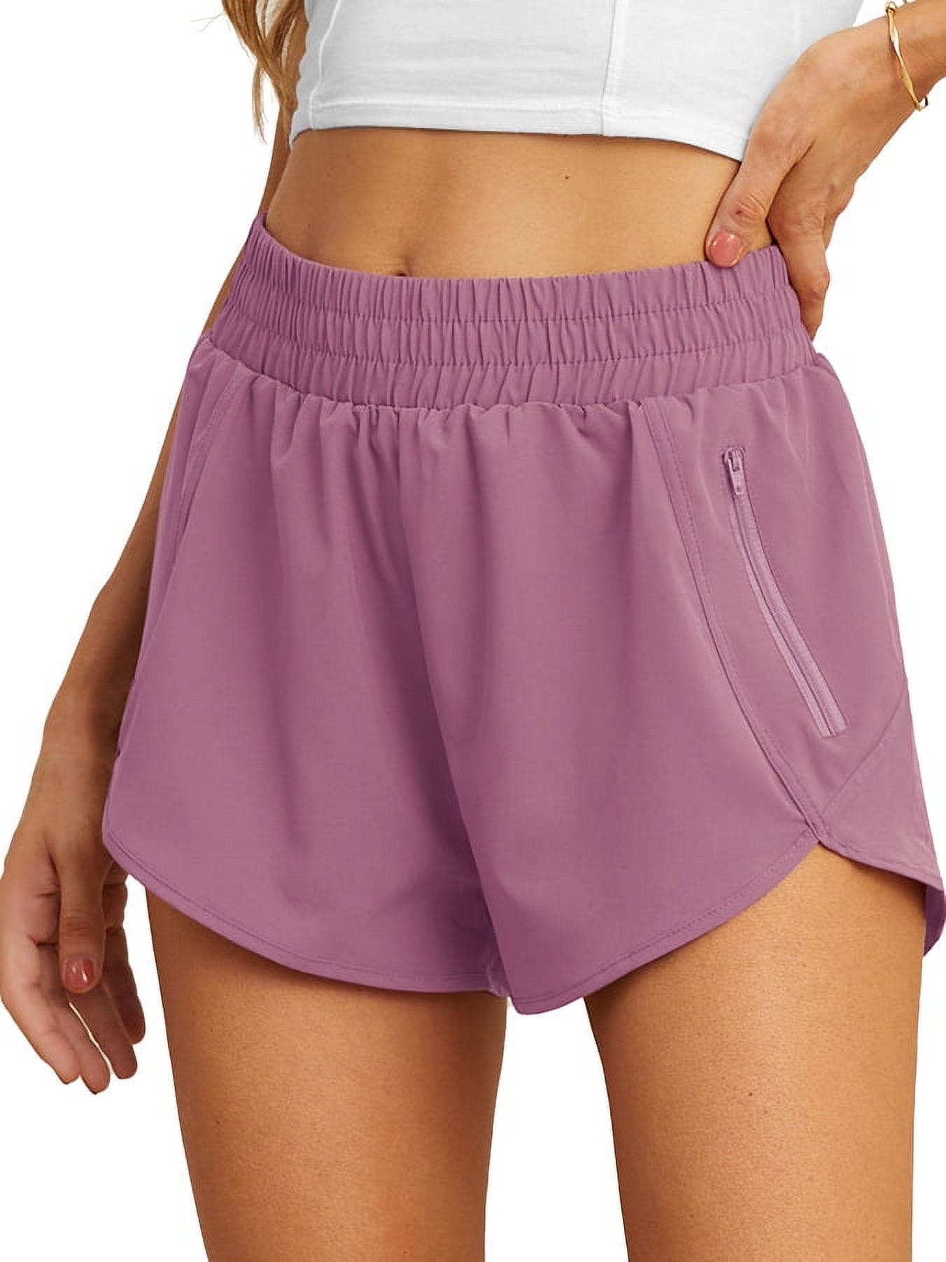 Cueply Women's Running Shorts High Waisted Athletic Gym Workout Shorts