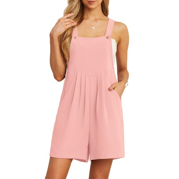 Cueply Rompers for Women Short Overalls Casual Summer Adjustable Strap Shorts Jumpsuit with Pockets
