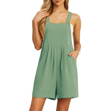 Cueply Rompers for Women Short Overalls Casual Summer Adjustable Strap Shorts Jumpsuit with Pockets