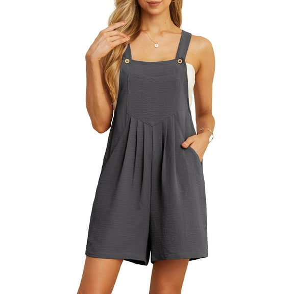 Cueply Rompers for Women Short Overalls Casual Summer Adjustable Strap Shorts Jumpsuit with Pockets