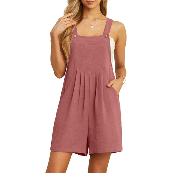 Cueply Rompers for Women Short Overalls Casual Summer Adjustable Strap Shorts Jumpsuit with Pockets