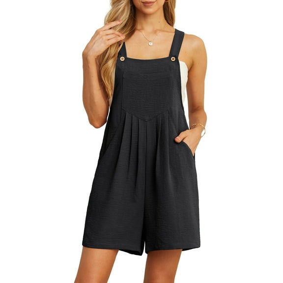 Cueply Rompers for Women Short Overalls Casual Summer Adjustable Strap Shorts Jumpsuit with Pockets