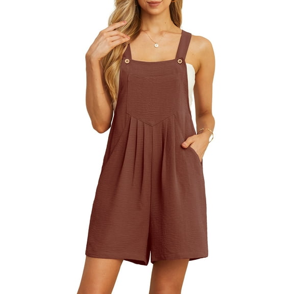 Cueply Rompers for Women Short Overalls Casual Summer Adjustable Strap Shorts Jumpsuit with Pockets