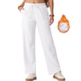 thumbnail image 1 of Cueply Sweatpants Women Fleece Lined Fall Winter Straight Leg Lounge Pants Joggers with Pockets, 1 of 8