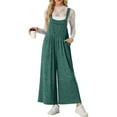 thumbnail image 1 of Cueply Jumpsuits for Women Winter Warm Loose Adjustable Strap Bib Overalls Wide Leg Pants with Pockets, 1 of 6
