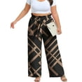 thumbnail image 1 of Cueply Women's Wide Leg Pants Plus Size Elastic Tie Knot Lounge Pants Loose Trousers with Pockets, 1 of 5