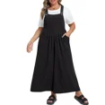 thumbnail image 1 of Cueply Womens Plus Size Overalls Jumpsuits Causal Sleeveless Adjustable Straps Wide Leg Long Pants with Pockets, 1 of 9