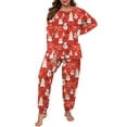 thumbnail image 1 of Cueply Womens Plus Size Pajama Set Long Sleeve Pjs for Women Soft Sleepwear Loungewear Nightwear With Pockets, 1 of 7