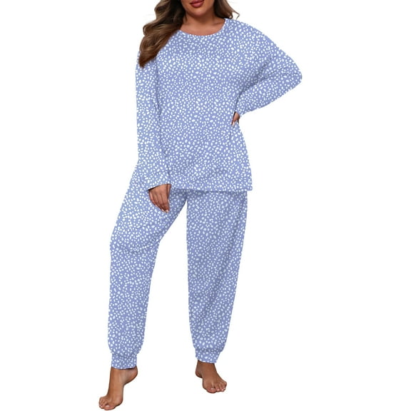 Cueply Womens Plus Size Pajama Set Long Sleeve Pjs for Women Soft Sleepwear Loungewear Nightwear With Pockets