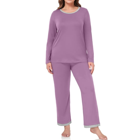 Cueply Womens Plus Size Pajamas Long Sleeve Pjs Sets Loungewear Sleepwear 1X-4X