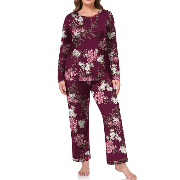Cueply Womens Plus Size Pajamas Long Sleeve Pjs Sets Loungewear Sleepwear 1X-4X