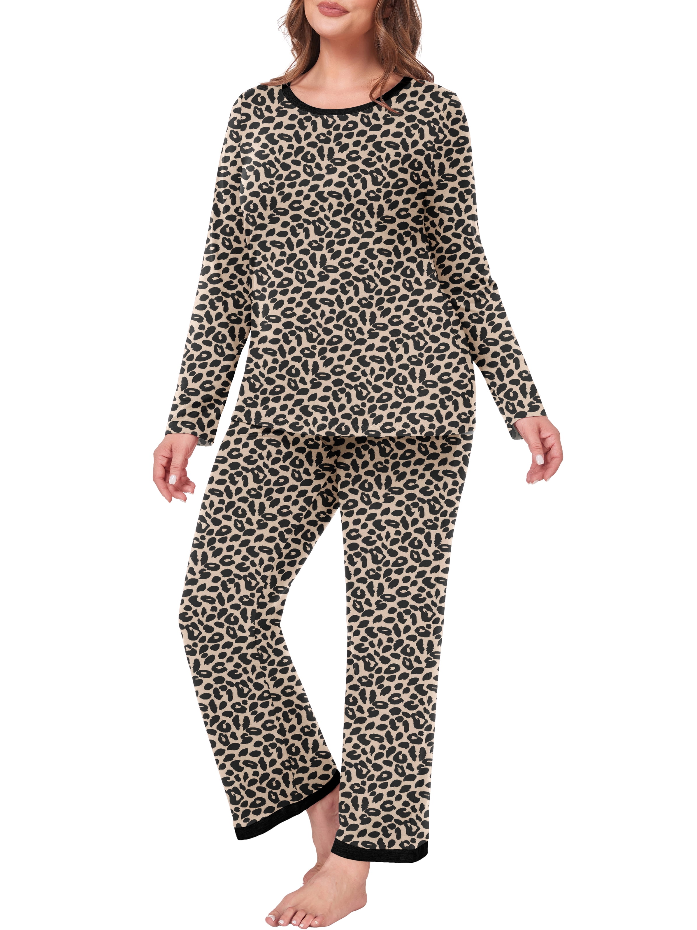 Cueply Womens Plus Size Pajamas Long Sleeve Pjs Sets Loungewear