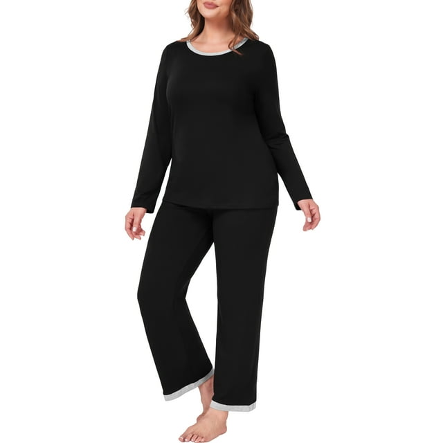 Cueply Womens Plus Size Pajamas Long Sleeve Pjs Sets Loungewear