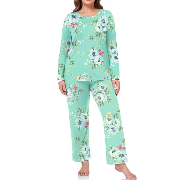Cueply Womens Plus Size Pajamas Long Sleeve Pjs Sets Loungewear Sleepwear 1X-4X