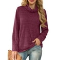thumbnail image 1 of Cueply Pullover Sweaters for Women Long Sleeve Cowl Neck Fall Winter Ribbed Turtleneck Sweatshirt Tops, 1 of 6