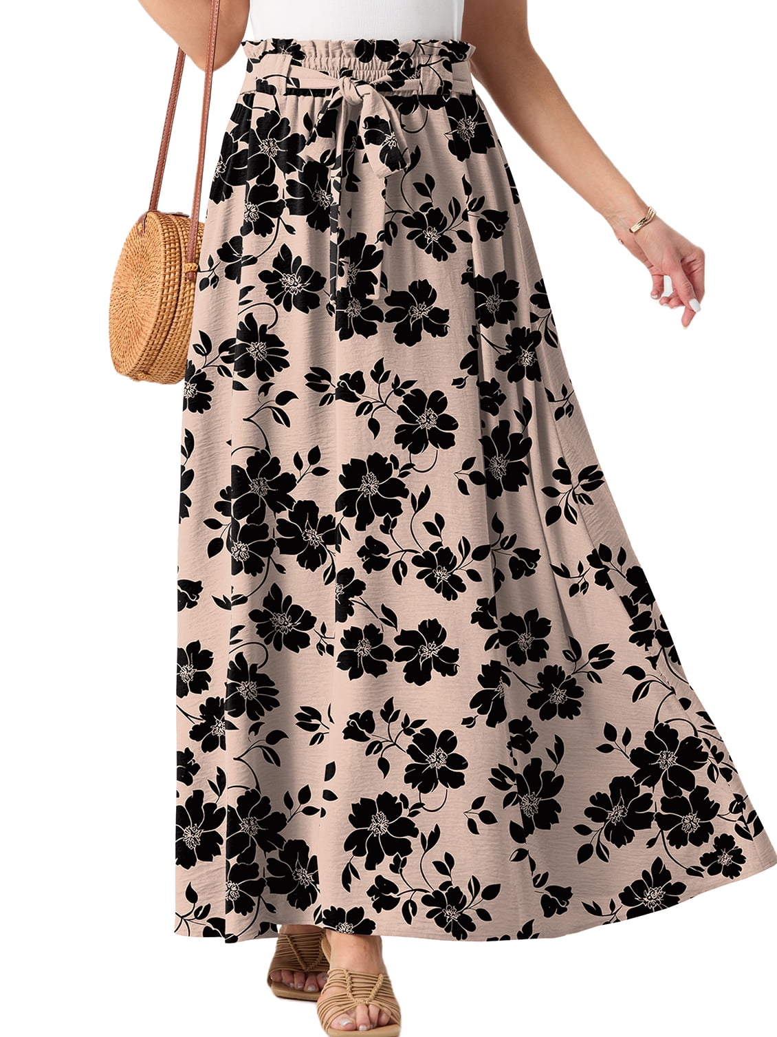 Long Skirts For Women Maxi Skirt Women's High Waist Flowy Chiffon