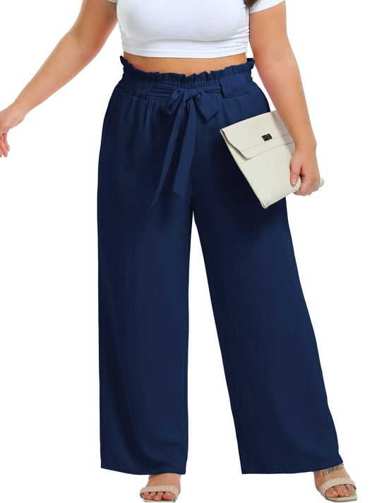 Women Wide Leg Pants, High Waist Layered Tulle Pants Loose Women Wide Leg Pants, High Waist Layered Tulle Pants Loose