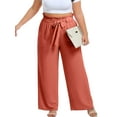 thumbnail image 1 of Cueply Womens Wide Leg Pants Plus Size Elastic Tie Knot Lounge Pants Loose Trousers with Pockets, 1 of 5