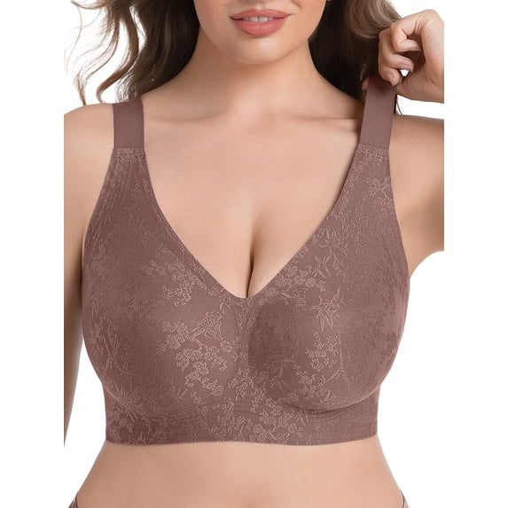 Cueply Womens Wireless Bra Supportive Seamless Bras Full Coverage Push Up Comfortable No Underwire Tshirt Bras