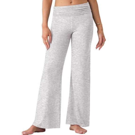 Cueply Yoga Pants Women Foldover Leggings Soft Elastic Waistband Wide Leg Workout Lounge Pants