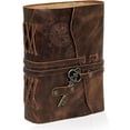 thumbnail image 1 of Cuero Bags Lockable 8" x 6" Vintage Leather Journal, Brown, 1 of 9