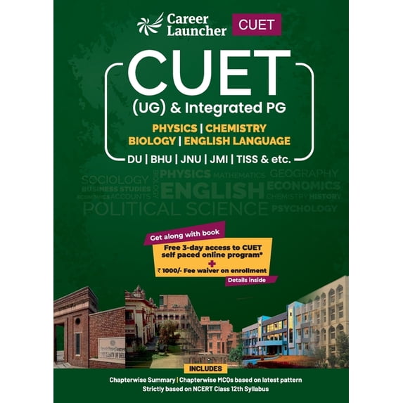 Cuet 2022: Physics, Chemistry, Biology and English - Guide, (Paperback)