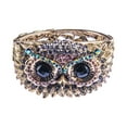 thumbnail image 1 of Cuff Bangle Bracelet Antique Owl Bird Face Crystal Rhinestone For Womens Costume, 1 of 6