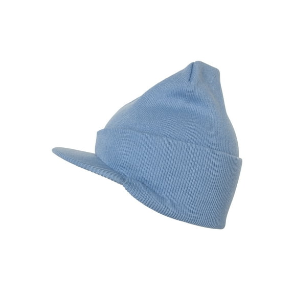 Cuff Beanie Visor Cap, Lt Blue
