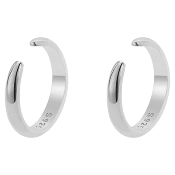Cuff Clip On Sterling Silver Cartilage Earrings Non Piercing for Women