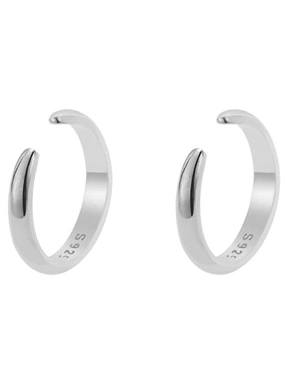 Cuff Clip On Sterling Silver Cartilage Earrings Non Piercing for Women