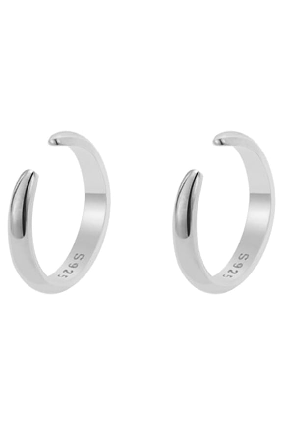 Cuff Clip On Sterling Silver Cartilage Earrings Non Piercing for Women