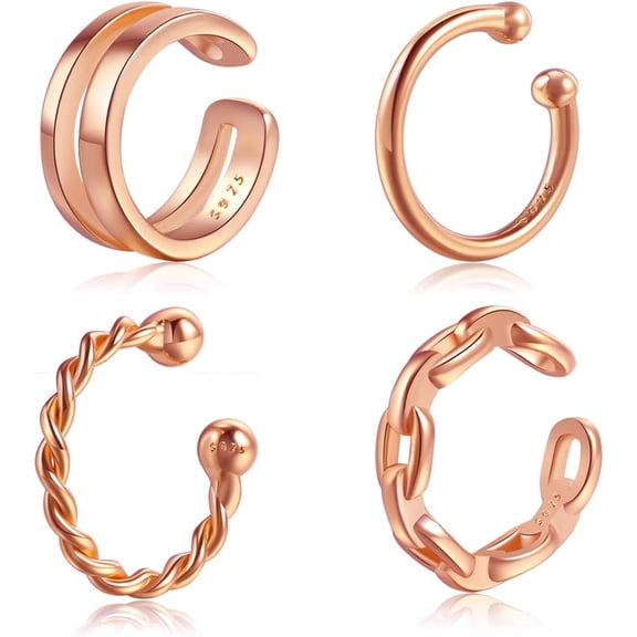 Cuff Earrings 925 Sterling Silver Ear Cuff Earrings Non-Piercing Fake Helix Cartilage Cuff Earrings Various Styles Conch Ear Cuffs Fine Jewelry For Women Man[Z1]